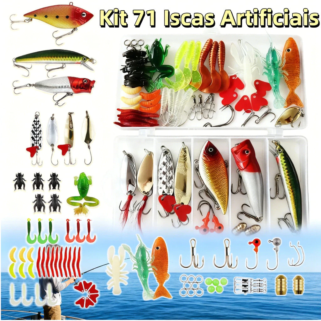 Source image for Fishing Lure Kit Transforms into Active Outdoor Angling Scene