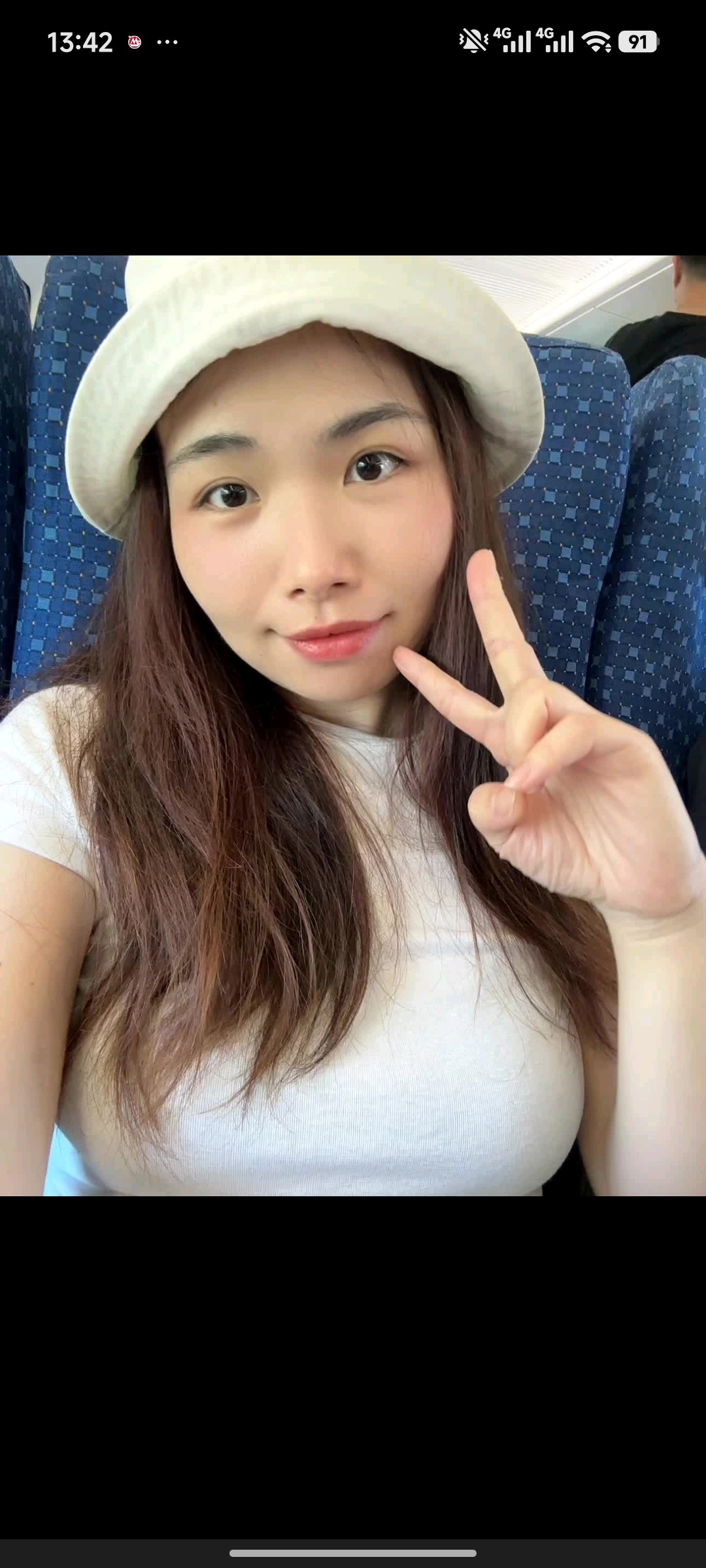 Source image for Train Selfie Peace Sign Wobble and Playful Blink