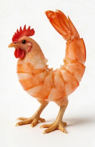 Source image for Surreal Shrooster Hybrid Stands Against White Background