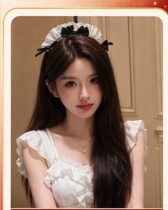 Source image for Maid Outfit Portrait With Subtle Head Tilt And Blink