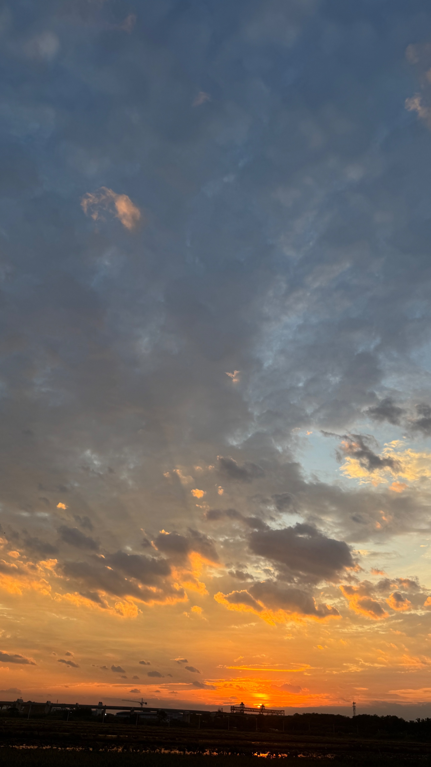 Source image for Dramatic Sunset Clouds Rolling Over Industrial Silhouette Horizon