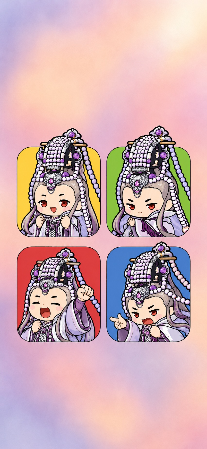 Source image for Chibi Character Emotional Reactions in Four Color Panels