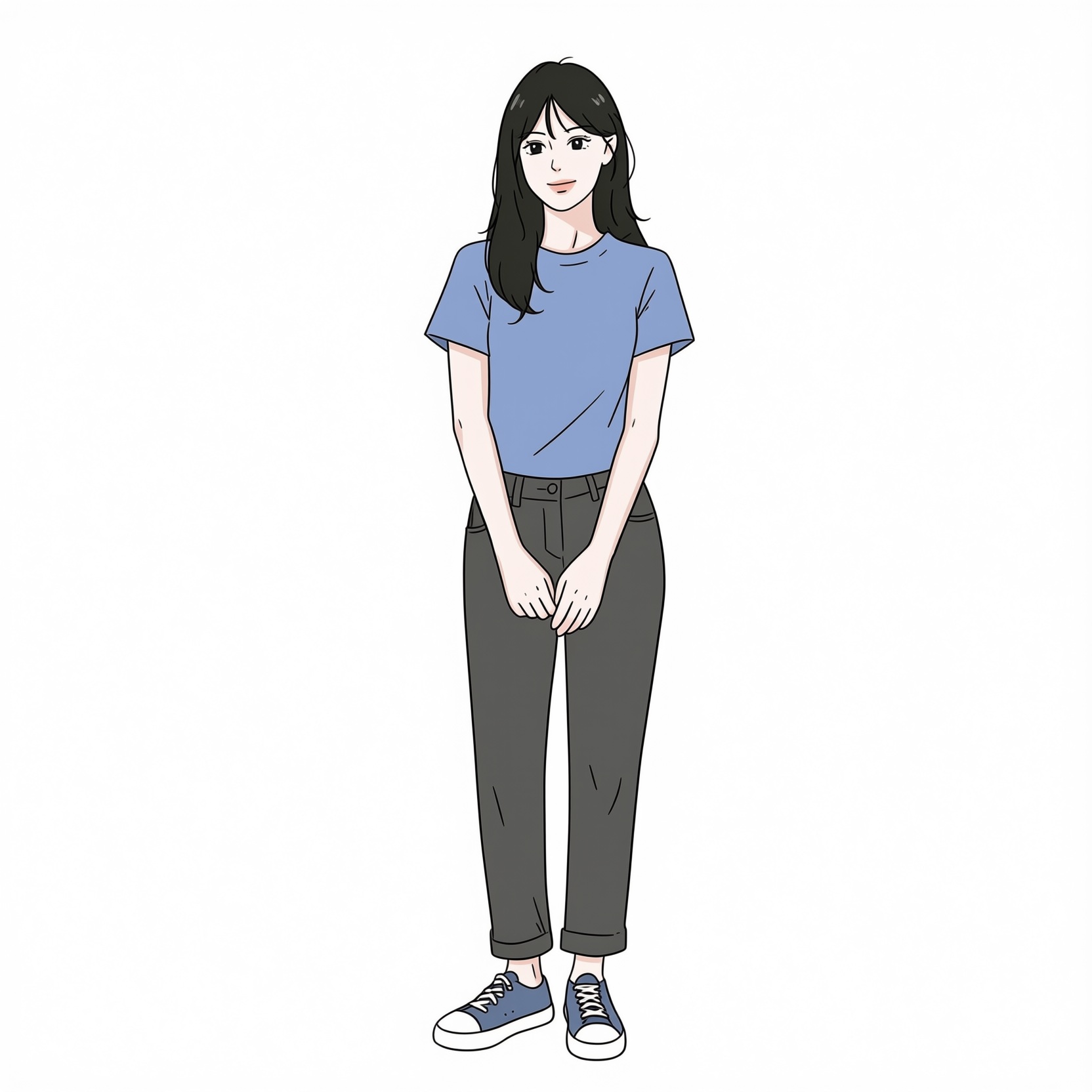 Source image for Shy Girl Reacts to Sudden Fishing Catch in 2D Animation