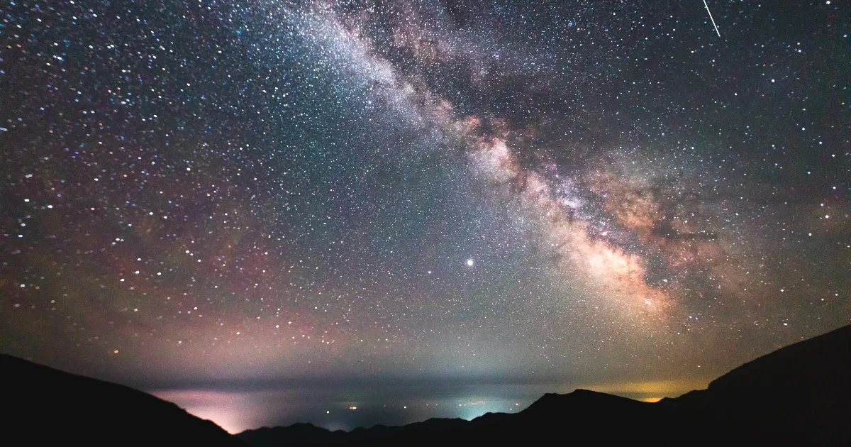 Source image for Milky Way Galaxy Rotation Over Mountain Silhouette at Night