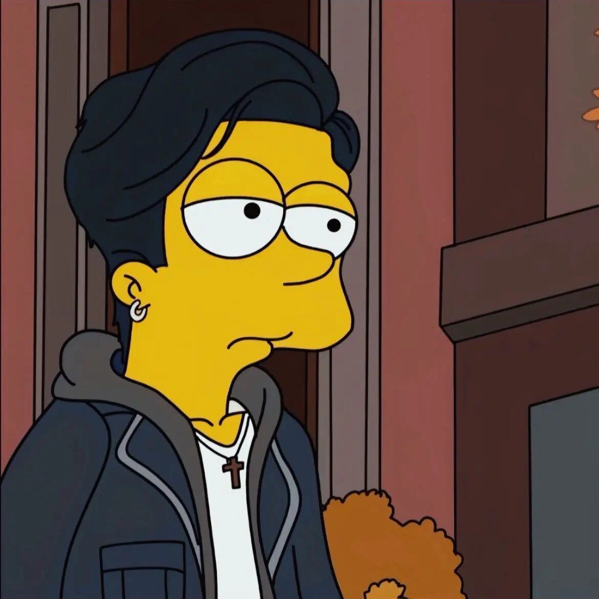 Source image for Simpsons Style Character Stares With Boredom Then Reacts