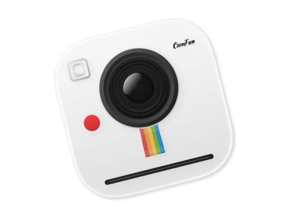 Source image for CamFun Camera Icon Animates with Rainbow Stripe Ejection