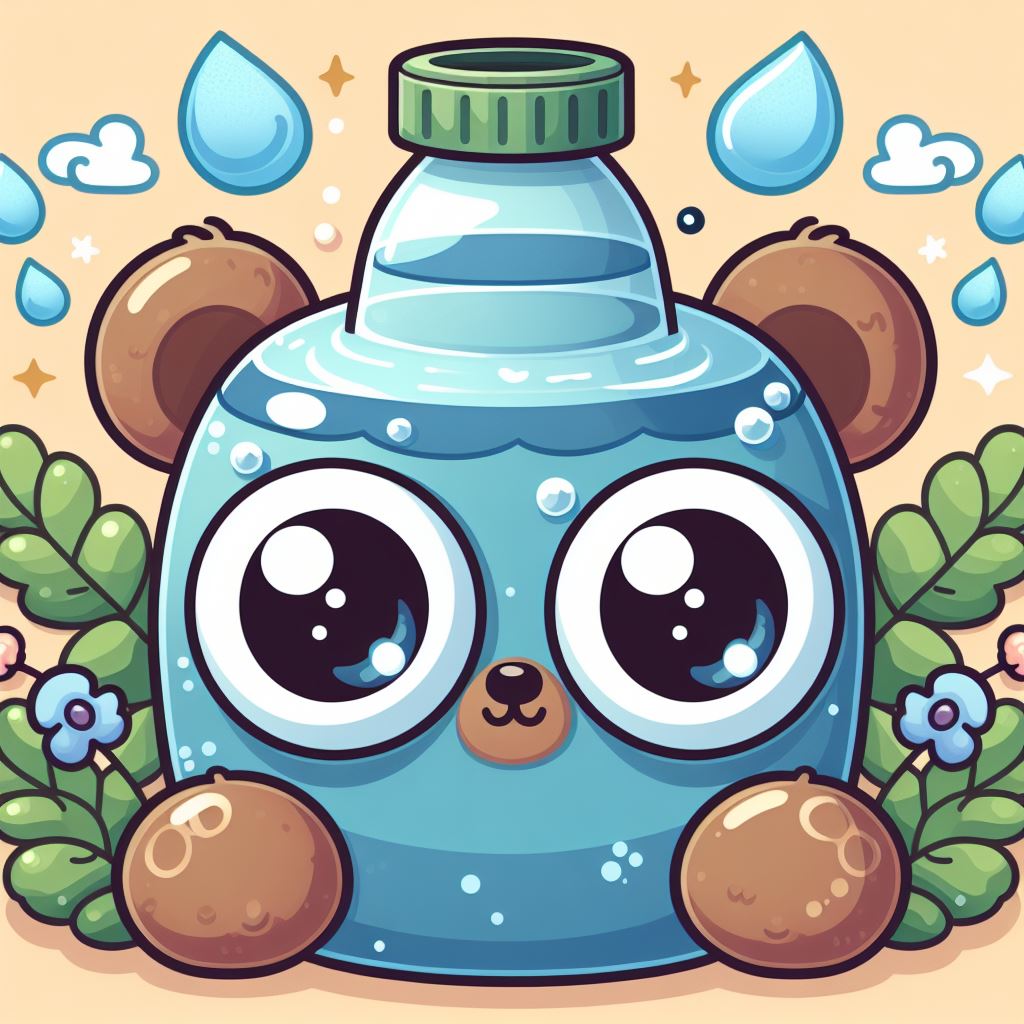 Source image for Cute Bear Water Bottle Cap Flies Off and Sprays Water
