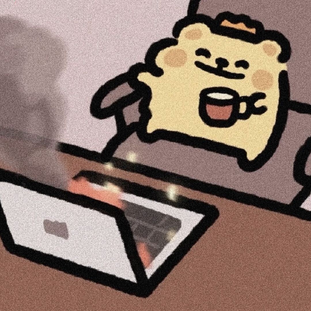 Source image for Cheese Bear Sips Coffee While Laptop Burns Ignorantly