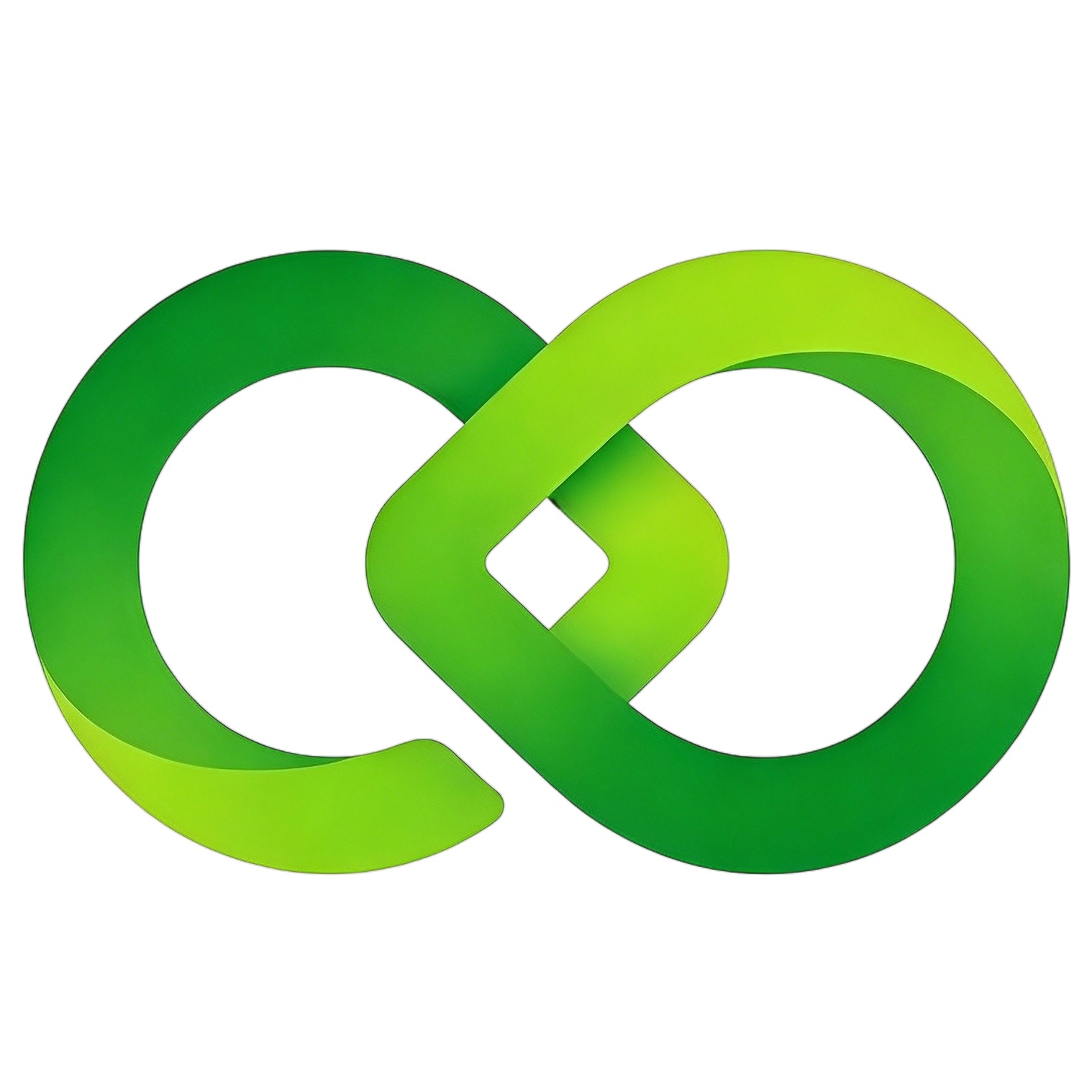 Source image for Green Gradient Infinity Symbol Looping in 3D Space