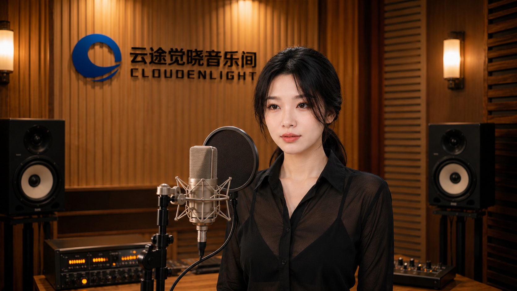 Source image for Singer Keeps Rhythm in Cloudenlight Recording Studio