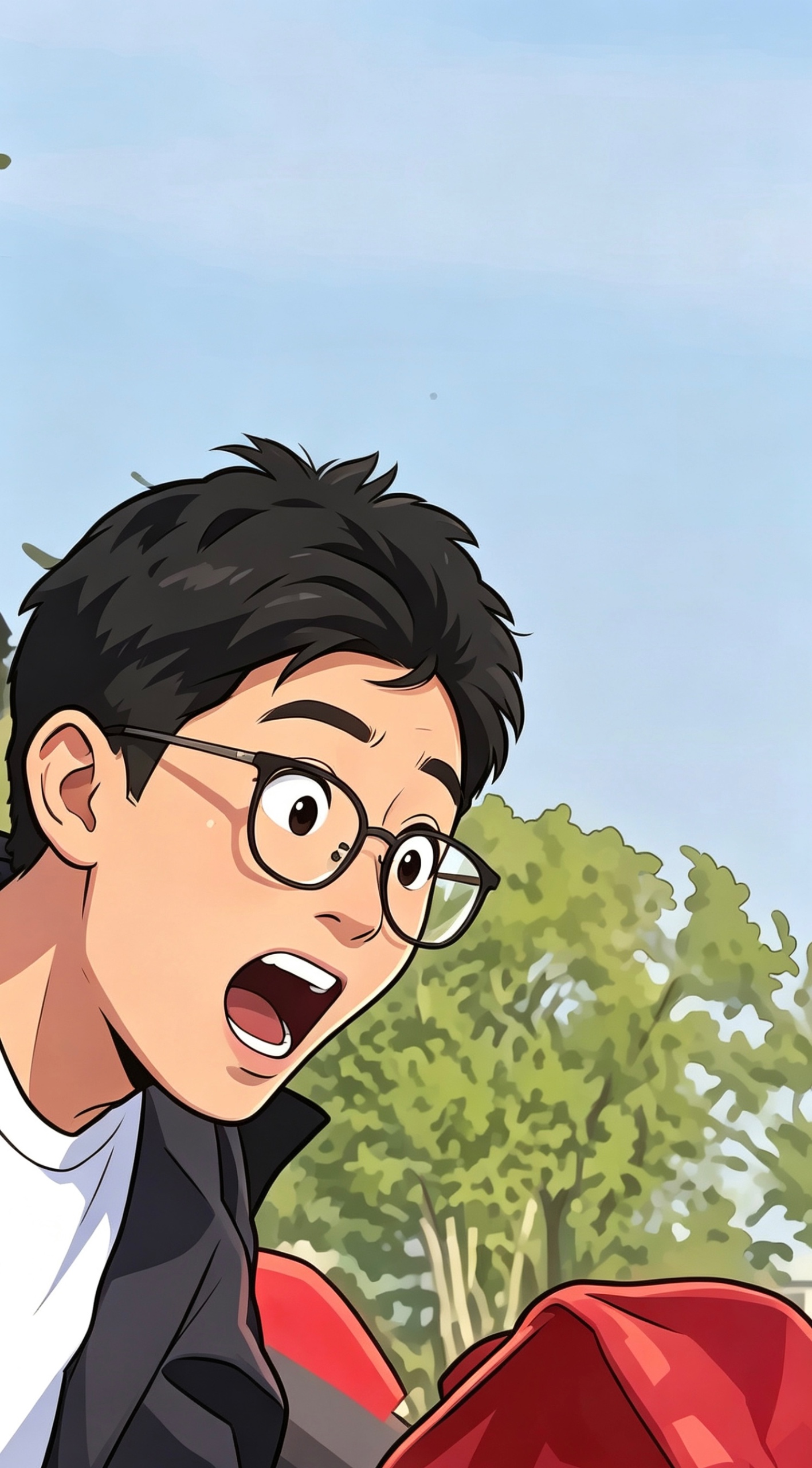 Source image for Shocked Anime Character Reacts to Sudden Outdoor Surprise